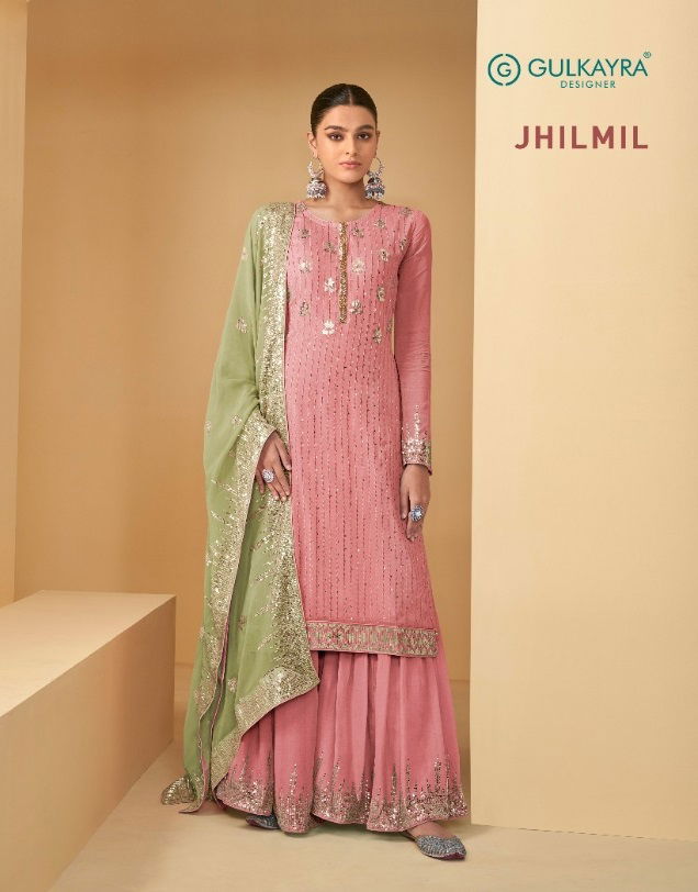 Gulkayra Jhilmil Heavy Festive Wear Wholesale Georgette Salwar Suits Catalog